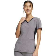 Cherokee iFlex V-Neck Knit Panel Top